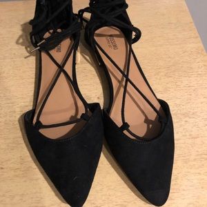 Mossimo Lace Up Black Flats